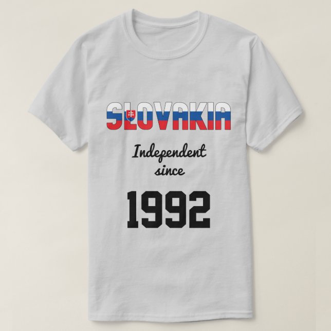 Camiseta Celebração da Independência de Bandeira da Eslováq (Frente do Design)