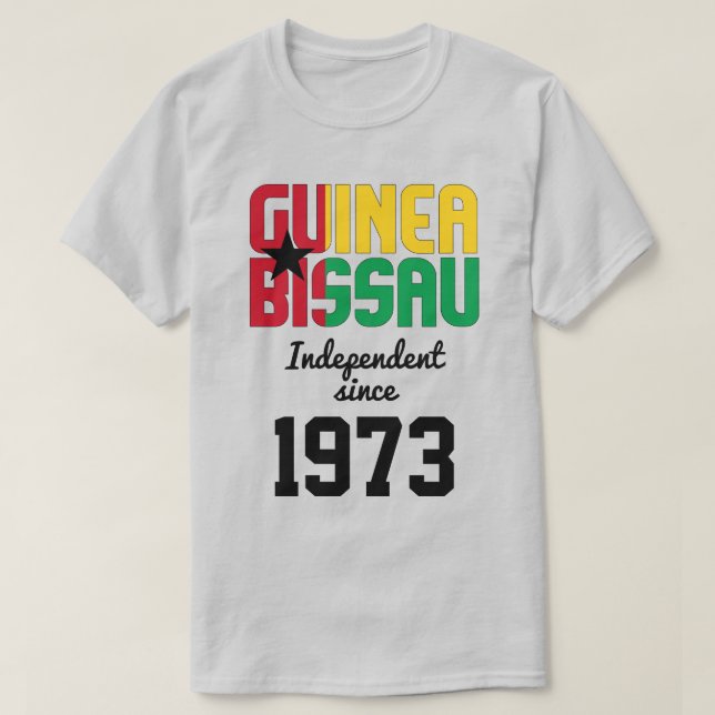 Camiseta Celebração da Independência de Bandeira da Guiné-B (Frente do Design)