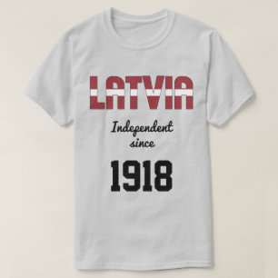 Camiseta Celebração da Independência de Bandeira da Letónia