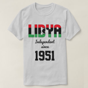 Camiseta Celebração da Independência de Bandeira da Líb