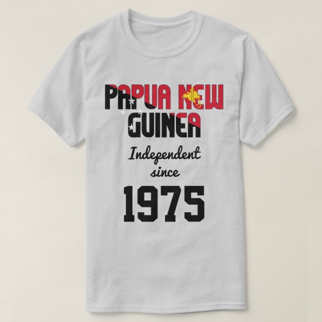 Camiseta Celebração da Independência de Bandeira da Papua-N (Frente do Design)