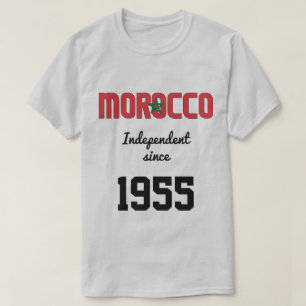 Camiseta Celebração da Independência de Bandeira do Marroco
