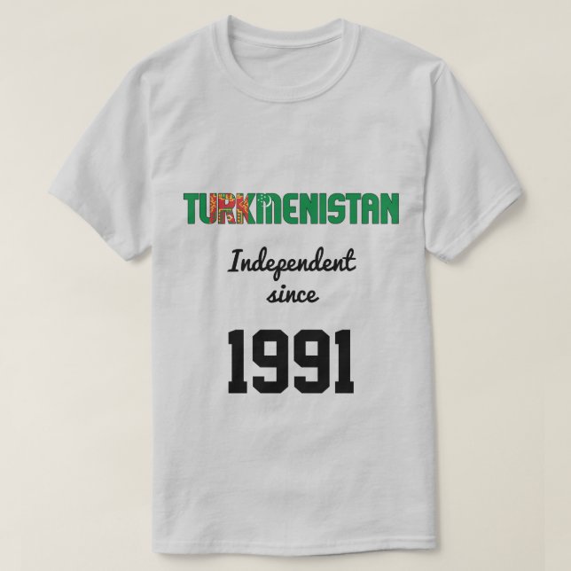 Camiseta Celebração da Independência de Bandeira do Turquem (Frente do Design)