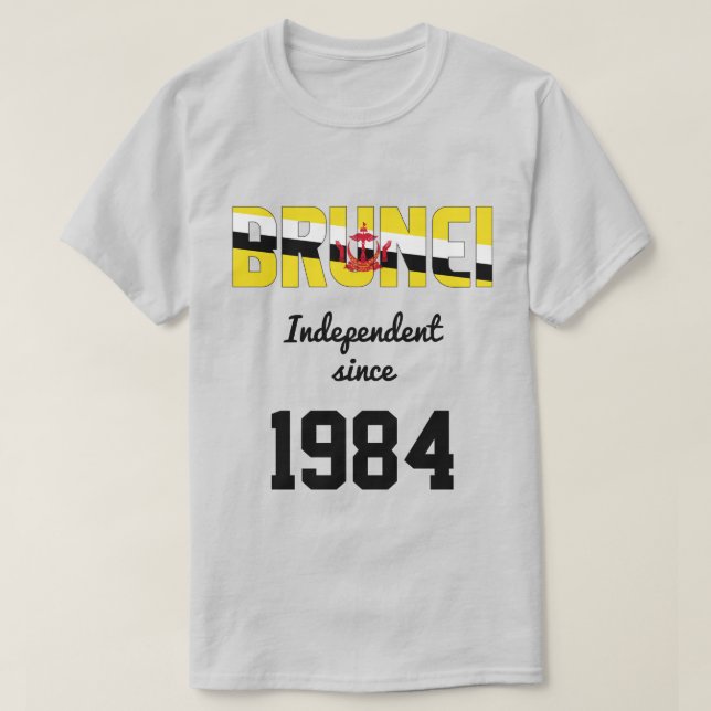 Camiseta Celebração da Independência de Brunei (Frente do Design)