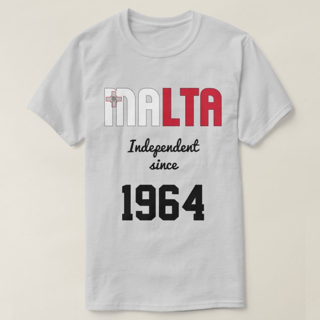 Camiseta Celebração da Independência de Malta (Frente do Design)