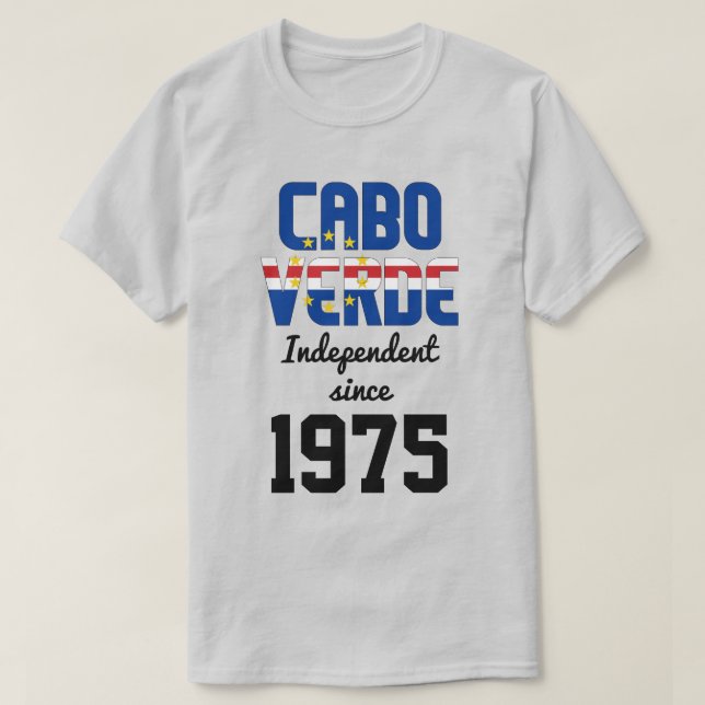 Camiseta Celebração da Independência do Sinalizador Cabo Ve (Frente do Design)