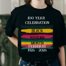 Camiseta celebração de 100 anos do mês da história negra 20