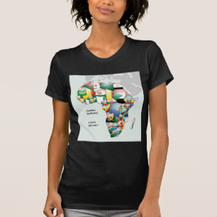 Camiseta Celebração de África em Flags Design