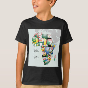 Camiseta Celebração de África em Flags Design