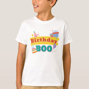 Camiseta Celebração De Aniversário Com Presentes De Balões