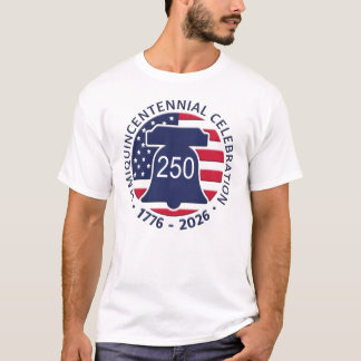Camiseta Celebração de Aniversário do 250º Aniversário da A