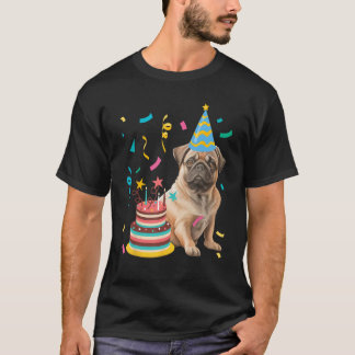 Camiseta Celebração de Aniversário do Pug - Anima Pet Breed
