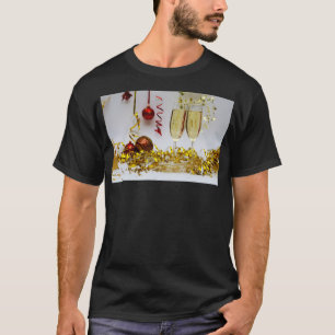 Camiseta Celebração de Ano Novo SlipperyJoe's champagne spa