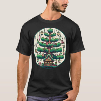 Camiseta Celebração de Árvore Festiva de Pinheiro Arboretum