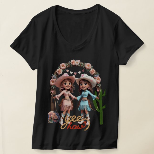 Camiseta Celebração de Casamento de Cowgirl - Estética Ocid (Postura )