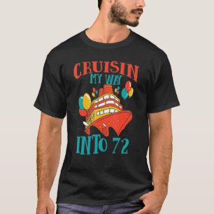 Camiseta Celebração de Cruzeiro de 72 Anos Engraçado Cuisin