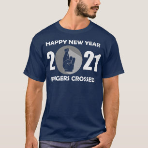 Camiseta Celebração de Feriados Cruzados dos Dedos do feliz