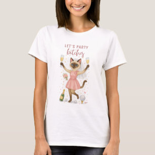 Camiseta Celebração de Golfe Gato Siamês Golfe