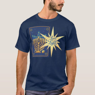 Camiseta Celebração De Hanukkah De Um Cartão De Tarô Leve C