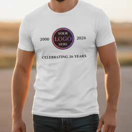 Camiseta Celebração de Logotipo Empresarial Personalizado