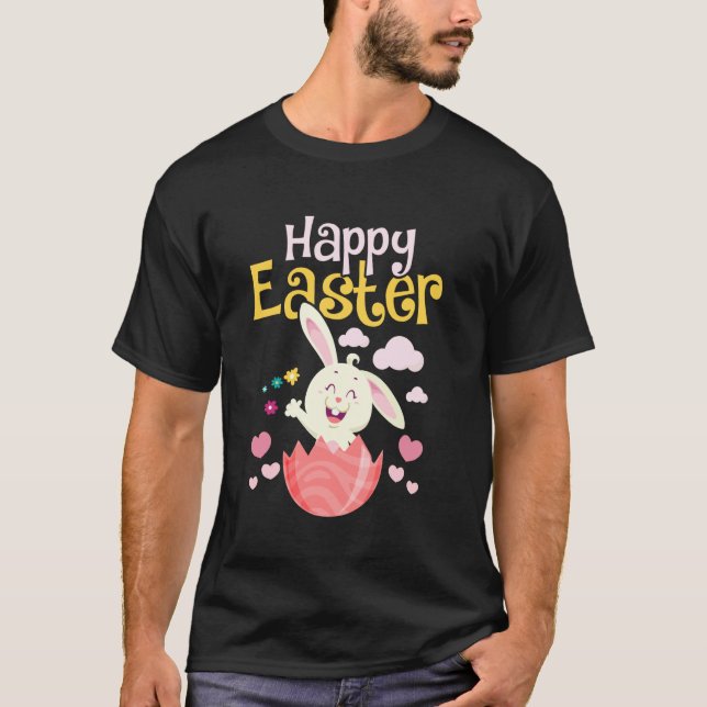 Camiseta Celebração de Páscoa do Coelho Dabbing (Frente)