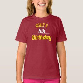 Camiseta Celebração de um T-Shirt de oitavo aniversário