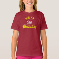 Celebração de uma T-Shirt de 9º aniversário