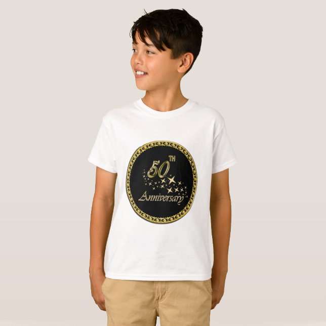 Camiseta Celebração do 50º Aniversário Dourado e negro (Frente Completa)