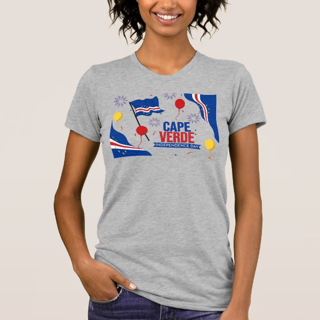 Camiseta Celebração do Dia da Independência de Cabo Verde (Frente)