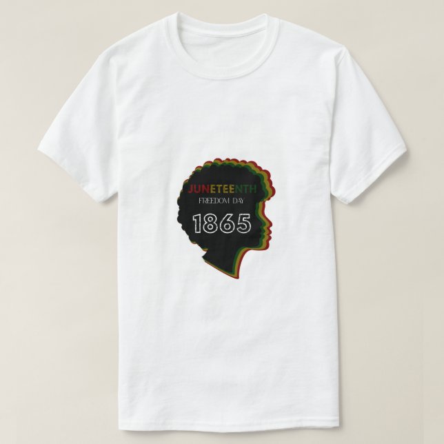 Camiseta Celebração do Dia da Liberdade Juneteenth 1865 (Frente do Design)