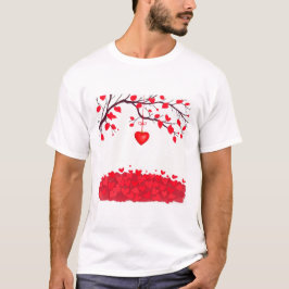 Camiseta Celebração do dia de os namorados do Amor