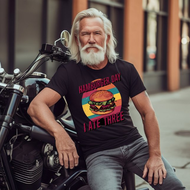 Camiseta Celebração do Dia de Três Hambúrgueres (Criador carregado)