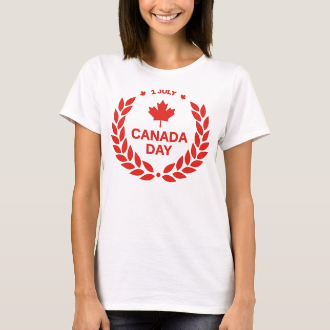 Camiseta Celebração do Dia do Canadá-24658 (Frente)