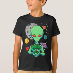 Camiseta Celebração Do Dia Espacial Árvore Cósmica De Alien