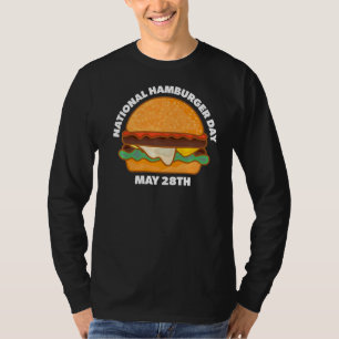 Camiseta Celebração do Dia Nacional do Hambúrguer de 28 de