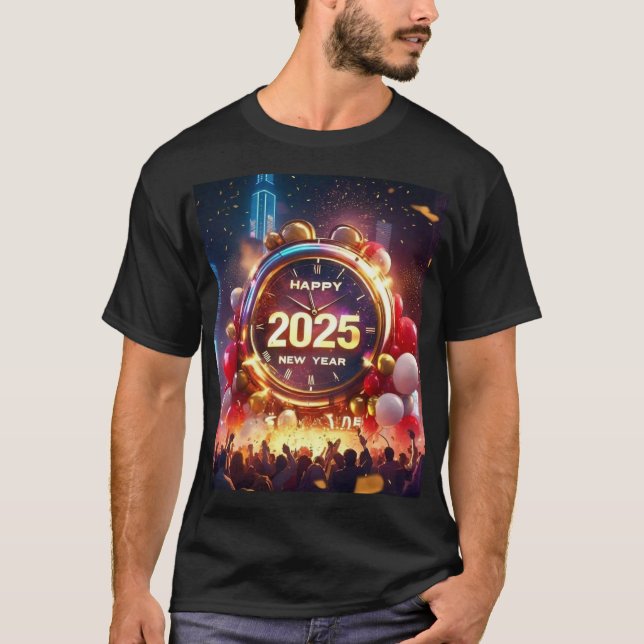 Camiseta Celebração do feliz ano novo 2025 (Frente)