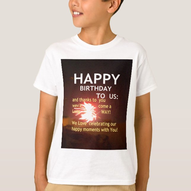 Camiseta Celebração do Fireworks com mensagem de agradecime (Frente)