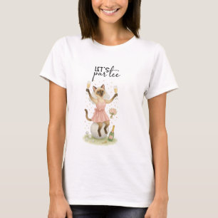 Camiseta Celebração do Gato Golfer Siamese