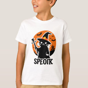 Camiseta Celebração do Halloween com Mães de Gato Preto do