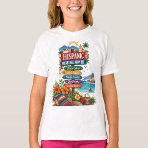 Camiseta Celebração do Mês da Herança Hispânica Costeira