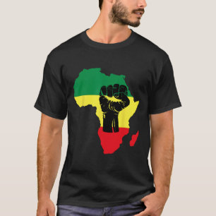 Camiseta Celebração do Mês da História Negra Mapa Africano