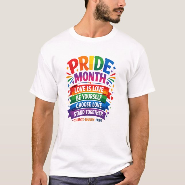 Camiseta Celebração do Mês do Orgulho (Frente)