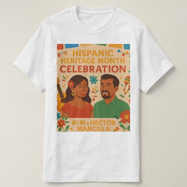 Camiseta Celebração do Mês do Patrimônio - Arte Cultural Vi (Frente do Design)