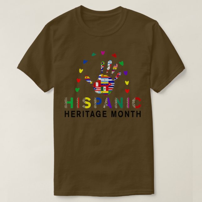 Camiseta Celebração do Mês do Patrimônio Nacional Hispânico (Frente do Design)