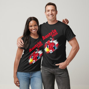 Camiseta Celebração do objetivo do futebol Áustria Bandeira