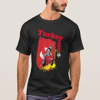 Camiseta Celebração do objetivo do futebol Turquia Bandeira