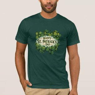 Camiseta Celebração do Trevo Irlandês em Design