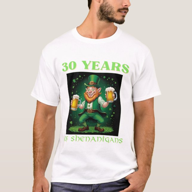 Camiseta Celebração dos 30 anos de sorte do São Patrício (Frente)