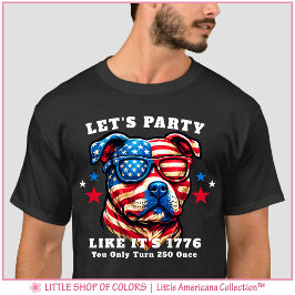 Camiseta Celebração Patriótica de 250 Anos do Pit Bull