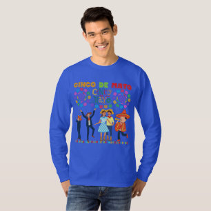 Camiseta Celebração Salsa Pôr do Sol azul real profundo